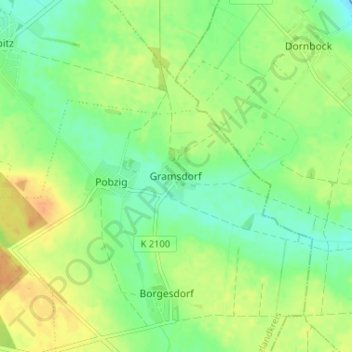 Gramsdorf topographic map, elevation, terrain