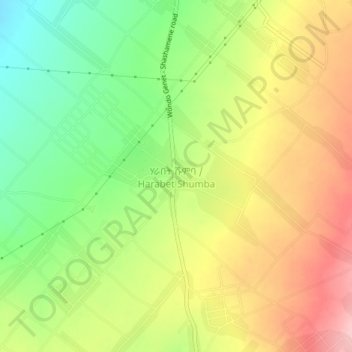 Harabet Shumba topographic map, elevation, terrain