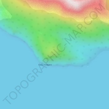 Cabo Froward topographic map, elevation, terrain