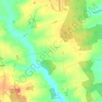 Hawthorpe topographic map, elevation, terrain