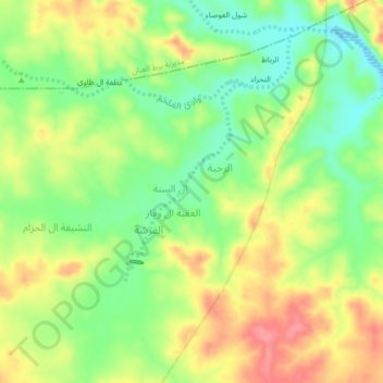Al `Asharah topographic map, elevation, terrain