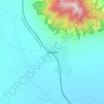 Longido topographic map, elevation, terrain