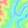 Oxbow topographic map, elevation, terrain