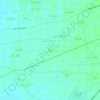 Talwara topographic map, elevation, terrain