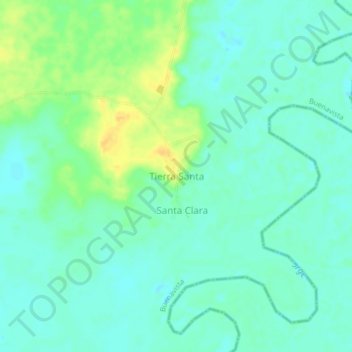 Tierra Santa topographic map, elevation, terrain