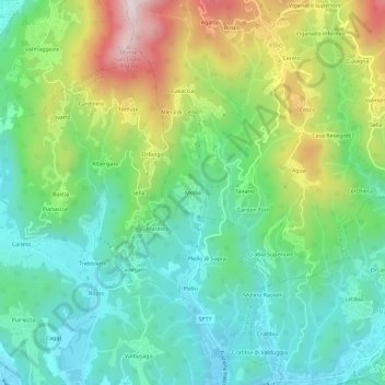 Mollie topographic map, elevation, terrain