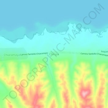 Chiripa topographic map, elevation, terrain