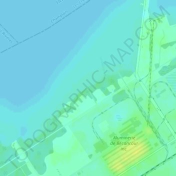 Pointe Plate topographic map, elevation, terrain