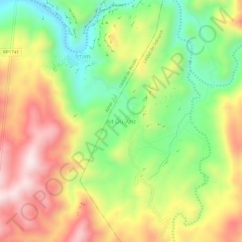 Ait Ou-Aziz topographic map, elevation, terrain