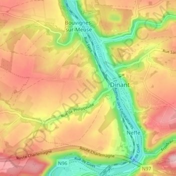 Wespin topographic map, elevation, terrain