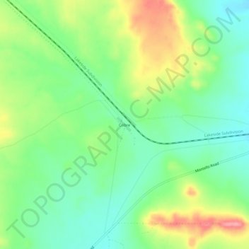 Cobre topographic map, elevation, terrain