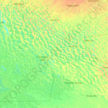 Matako topographic map, elevation, terrain