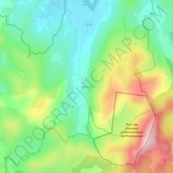 Nivoliers topographic map, elevation, terrain