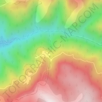 Skakavac topographic map, elevation, terrain