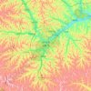延安市 topographic map, elevation, terrain