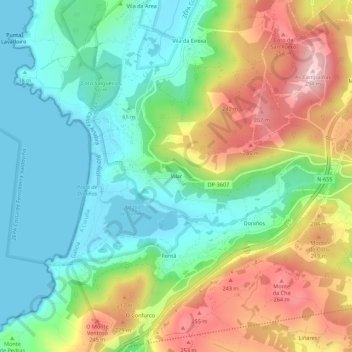 Vilar topographic map, elevation, terrain