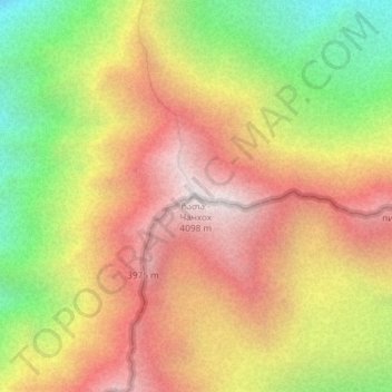 Chata topographic map, elevation, terrain