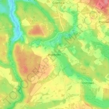 Waldow topographic map, elevation, terrain