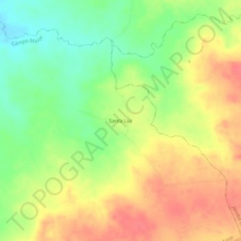 Santa Luz topographic map, elevation, terrain