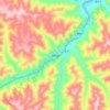 尼巴镇 topographic map, elevation, terrain