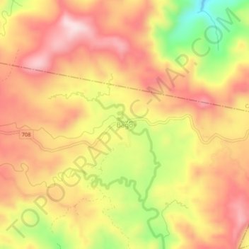 Bago topographic map, elevation, terrain