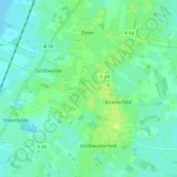 Hustede topographic map, elevation, terrain