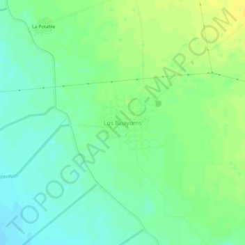 Los Buayums topographic map, elevation, terrain