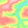 Rancharia topographic map, elevation, terrain
