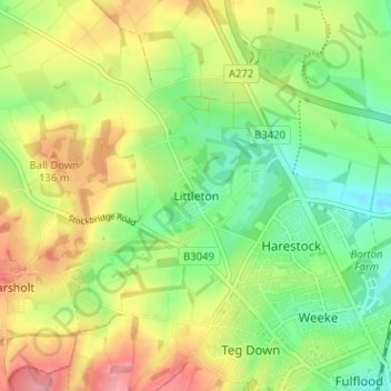 Littleton topographic map, elevation, terrain