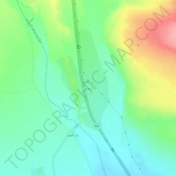 Al `Anad topographic map, elevation, terrain