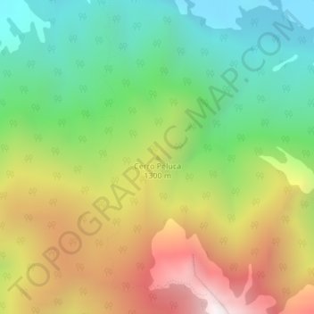 Cerro Peluca topographic map, elevation, terrain