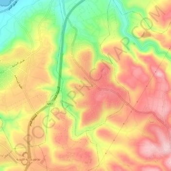 Bissariyeh topographic map, elevation, terrain