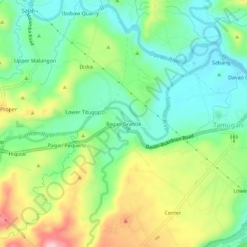 Pagan Grande topographic map, elevation, terrain