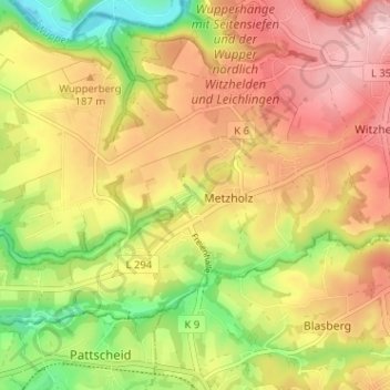 Weltersbach topographic map, elevation, terrain
