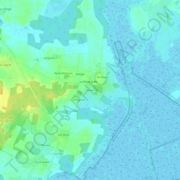 Hoscas topographic map, elevation, terrain