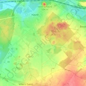 Beaulieu topographic map, elevation, terrain