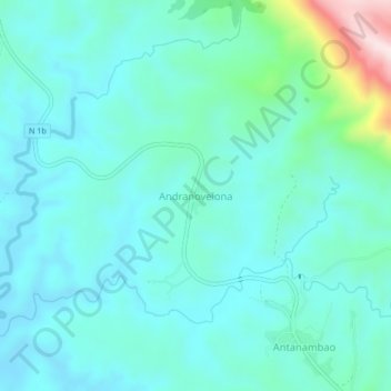 Andranovelona topographic map, elevation, terrain