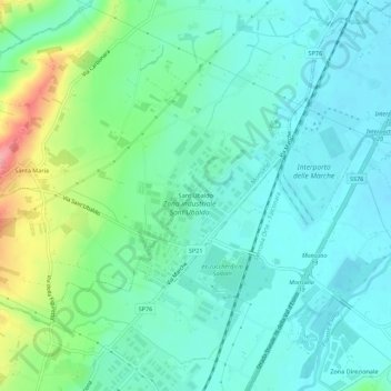 Sant'Ubaldo topographic map, elevation, terrain