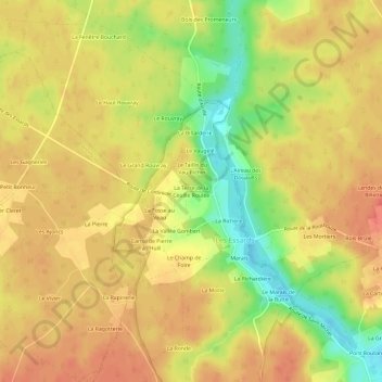 La Terre de la Ceuille Roulée topographic map, elevation, terrain