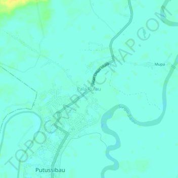 Pala Pulau topographic map, elevation, terrain