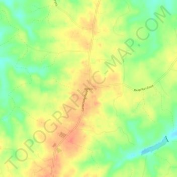Ashby topographic map, elevation, terrain