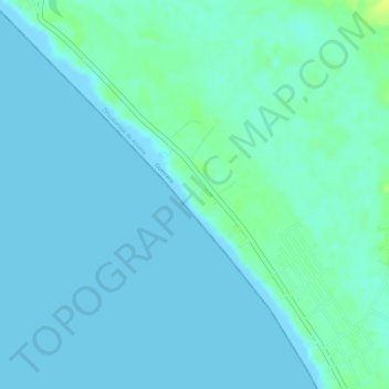 Playa Blanca topographic map, elevation, terrain
