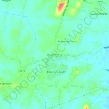 Radawana topographic map, elevation, terrain