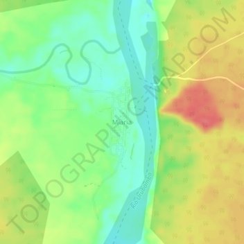 Miaria topographic map, elevation, terrain