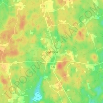 Rävemåla topographic map, elevation, terrain