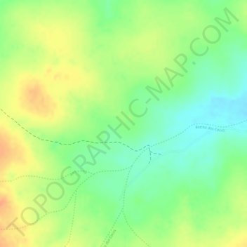 Pedra Furada topographic map, elevation, terrain