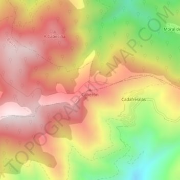 Cabezón topographic map, elevation, terrain