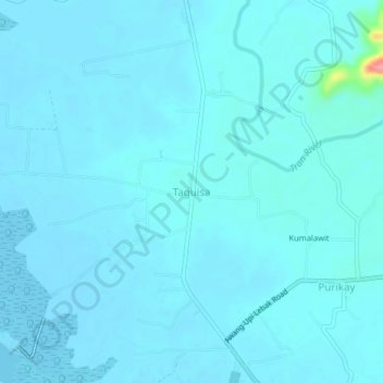 Taguisa topographic map, elevation, terrain