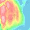 Swansonville topographic map, elevation, terrain