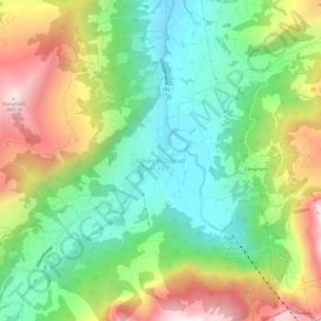 Gsteig topographic map, elevation, terrain